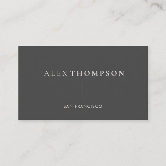 ミニマルモダンクリエイティブ名（白黒） 名刺 (正面)