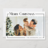 ミニマルモダンクリスマス・ファミリー・ホリデー・フォト・カード シーズンカード (正面)