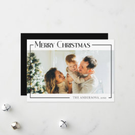 ミニマルモダンクリスマス・ファミリー・ホリデー・フォト・カード シーズンカード