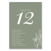 ミニマルモダンサージグ結婚リーン テーブルナンバー (裏面)