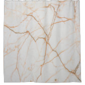 ミニマルモダンシックなスカンジナビア白大理石 シャワーカーテン (正面)