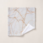 ミニマルモダンシックなスカンジナビア白大理石 バスタオルセット (ウォッシュタオル)