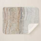 ミニマルモダンシックなベージュタンホワイトグレー大理石 シェルパブランケット (正面(横))