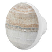 ミニマルモダンシックなベージュタンホワイトグレー大理石 セラミックノブ (右)