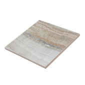 ミニマルモダンシックなベージュタンホワイトグレー大理石 タイル (側面)