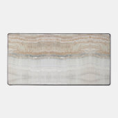 ミニマルモダンシックなベージュタンホワイトグレー大理石 デスクマット (正面)