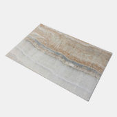 ミニマルモダンシックなベージュタンホワイトグレー大理石 ドアマット (アングル)