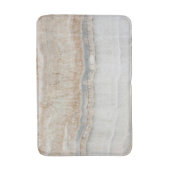 ミニマルモダンシックなベージュタンホワイトグレー大理石 バスマット (正面縦)
