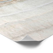 ミニマルモダンシックなベージュタンホワイトグレー大理石 ポスター (角)