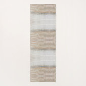 ミニマルモダンシックなベージュタンホワイトグレー大理石 ヨガマット (裏面)