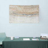 ミニマルモダンシックなベージュタンホワイトグレー大理石 横断幕 (トレードショー)