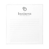 ミニマルモダンシックシンプルビジネス名ロゴ ノートパッド (正面)