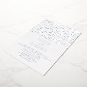 ミニマルモダンシルバー結婚ズ 箔招待状 (回転した状態)
