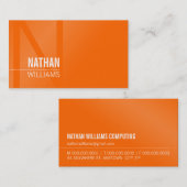 ミニマルモダンシンプルクールイニシャル 名刺 (正面/裏面)