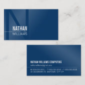 ミニマルモダンシンプルクールダグ王室のブルー 名刺 (正面/裏面)