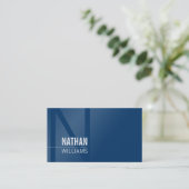 ミニマルモダンシンプルクールダグ王室のブルー 名刺 (スタンド正面)
