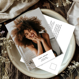 ミニマルモダンシンプル写真卒業 案内ポストカード