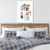 ミニマルモダンシンプル家族パーソナライズされた5枚の写真 キャンバスプリント (インサイチュ (寝室))