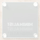 ミニマルモダンシンプル文字 ガラスコースター (裏面)