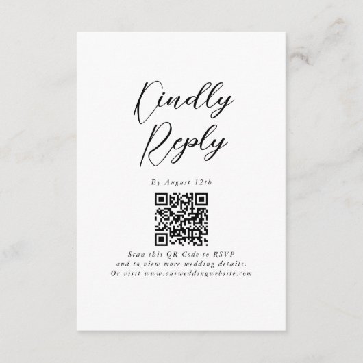 ミニマルモダンシンプル結婚主義の エンクロージャーカード (正面)