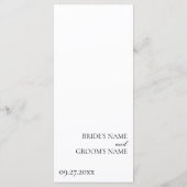 ミニマルモダンシンプル結婚主義の メニュー (裏面)