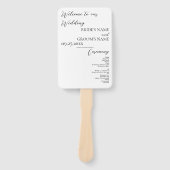 ミニマルモダンシンプル結婚式 プログラム ハンドファン (正面)