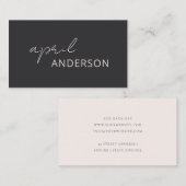 ミニマルモダンシンプル赤面ピンク 名刺 (正面/裏面)