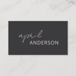 ミニマルモダンシンプル赤面ピンク 名刺