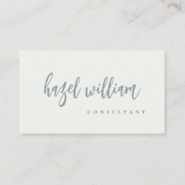 ミニマルモダンシンプル黒グレー白スクリプト 名刺