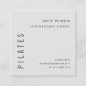 ミニマルモダンシンプルGRAYピラティスフィットネス スクエア名刺 (正面)