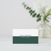 ミニマルモダンシンプルLuxury Emerald and White 名刺 (スタンド正面)