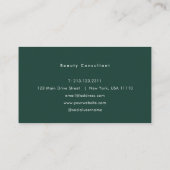 ミニマルモダンシンプルLuxury Emerald and White 名刺 (裏面)