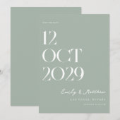 ミニマルモダンシ結婚ック セーブザデート (正面/裏面)