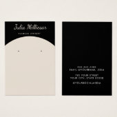 ミニマルモダンジュエリーイヤリング表示カード (正面&裏面)