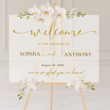 ミニマルモダンスのア結婚クリル歓迎サイン