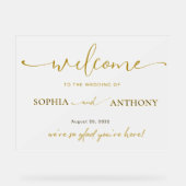 ミニマルモダンスのア結婚クリル歓迎サイン アクリルサイン (正面)