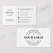 ミニマルモダンスのカスタムロゴのソーシャルメディアのアイコン 名刺 (正面/裏面)