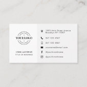 ミニマルモダンスのカスタムロゴのソーシャルメディアのアイコン 名刺 (正面)