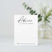 ミニマルモダンスのクシンプルリーンシ結婚ップ アドバイスカード (スタンド正面)