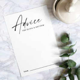 ミニマルモダンスのクシンプルリーンシ結婚ップ アドバイスカード