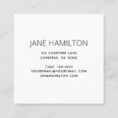 ミニマルモダンスのシンプルプロファイルカード スクエア名刺 (裏面)