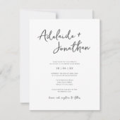 ミニマルモダンスのシンプル結婚式招待状 招待状 (正面)