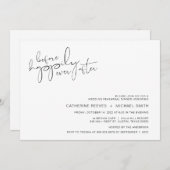 ミニマルモダンスのスクリプカジュアルト・リハーサル・ディナー 招待状 (正面/裏面)