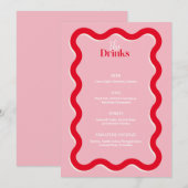 ミニマルモダンスの結婚バーメニュー |ドリンクメニュー メニュー (正面/裏面)