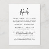 ミニマルモダンスの結婚詳細エンクロージャカード エンクロージャーカード (正面)