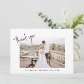 ミニマルモダンスの2結婚Photo Script サンキューカード (スタンド正面)