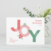 ミニマルモダンスはっきりしたスクリプトJOY写真 シーズンカード (スタンド正面)