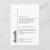 ミニマルモダンスはっきりした結婚リストと エンクロージャーカード (正面)