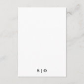 ミニマルモダンスはっきりした結婚リストと エンクロージャーカード (裏面)