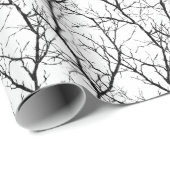 ミニマルモダンスウィンターウィッグ白黒 ラッピングペーパー (ロールコーナー)